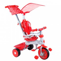 Baby Trike New Rowerek 4w1 (10 m+) Czerwony