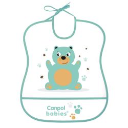Canpol Babies Śliniak Zmywalny Miękki Cute Animals Miś