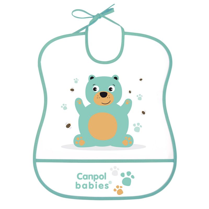 Canpol Babies Śliniak Zmywalny Miękki Cute Animals Miś