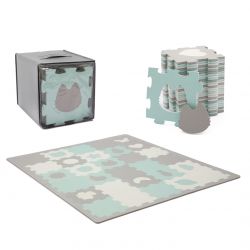 Kinderkraft Mata Piankowa Puzzle 3D Luno Shapes Mint