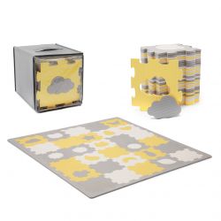 Kinderkraft Mata Piankowa Puzzle 3D Luno Shapes Yellow