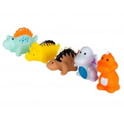 Akuku Zabawki do KĄPIELI Kąpielowe Wanny Wody Ekipa Dinozaurów 5 sztuk