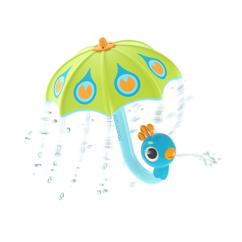 Yookidoo Zabawka do Kąpieli Deszczowa Parasolka Paw Green